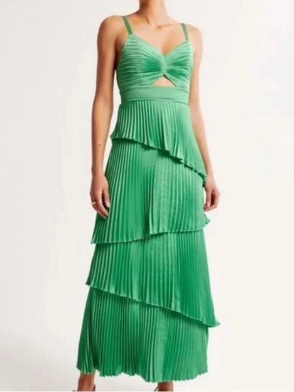 NWT Abercrombie & Fitch Giselle Pleated Tiered Maxi Dress Size XL